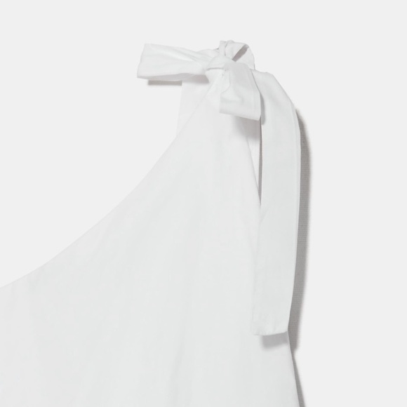 Zara Cutwork One Shoulder 100% Cotton Top - Picture 8 of 9